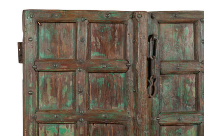 Biscottini Porta portone in legno massello e ferro da interno o da esterno vecchia e antica medievale scorrevole