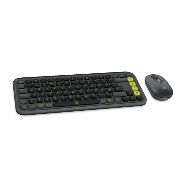 Logitech 920-013266 tastiera Mouse incluso Universale Bluetooth QZERTY Nordic Grafite (POP Icon Combo, Graphite [Nordic])