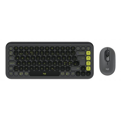 Logitech 920-013266 tastiera Mouse incluso Universale Bluetooth QZERTY Nordic Grafite (POP Icon Combo, Graphite [Nordic])