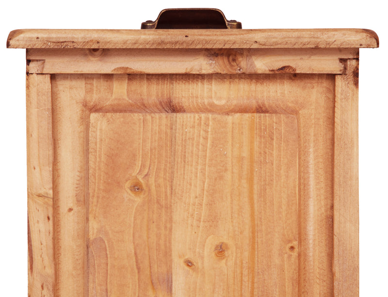 Biscottini Cassettiera Country in legno massello di tiglio finitura naturale L63xPR41xH120 cm. Made in Italy