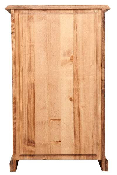 Biscottini Cassettiera Country in legno massello di tiglio finitura naturale L63xPR41xH100 cm. Made in Italy