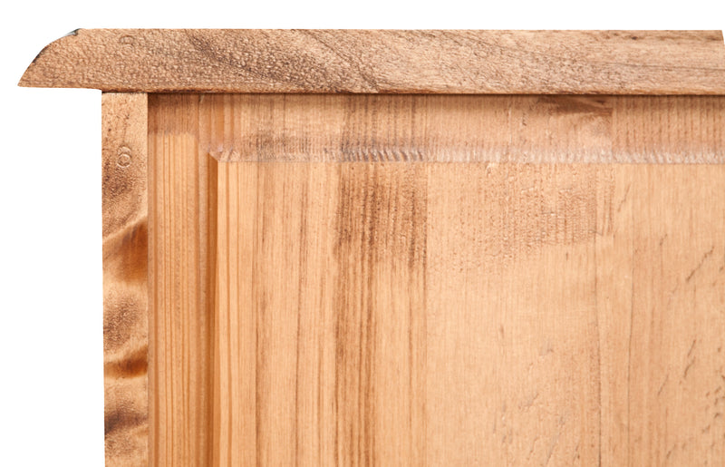 Biscottini Cassettiera Country in legno massello di tiglio finitura naturale L63xPR41xH100 cm. Made in Italy