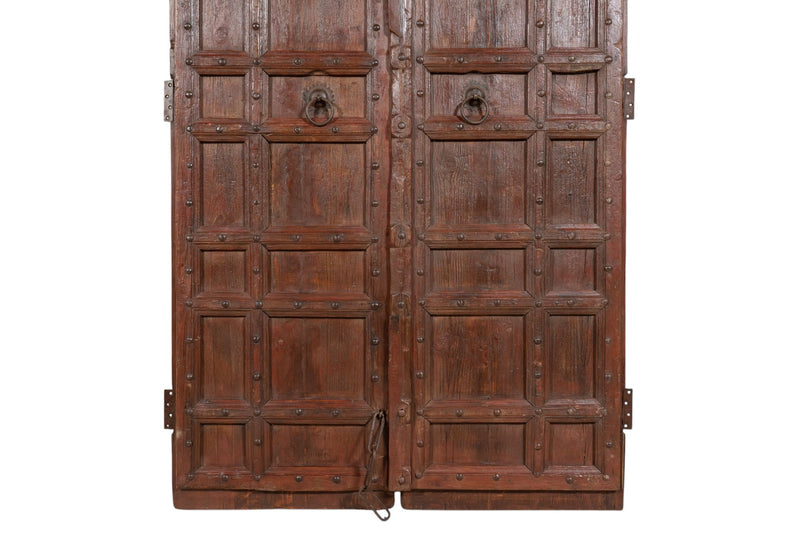 Biscottini Porta portone in legno massello e ferro da interno o da esterno vecchia e antica medievale scorrevole