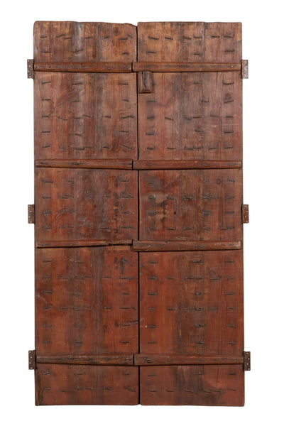 Biscottini Porta portone in legno massello e ferro da interno o da esterno vecchia e antica medievale scorrevole