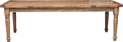 Biscottini Tavolo Country allungabile legno massello di tiglio finitura naturale. Made in Italy