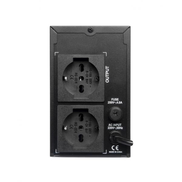 VULTECH UPS1000VA-LFP - GRUPPO DI CONTINUIT LINE INTERACTIVE CON SCHERMO LED E BATTERIA LITIO FERRO FOSFATO - 2 PRESE - 1 USB
