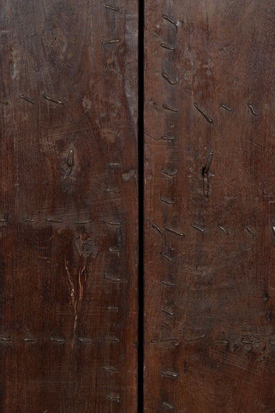 Biscottini Porta portone in legno massello e ferro da interno o da esterno vecchia e antica medievale scorrevole