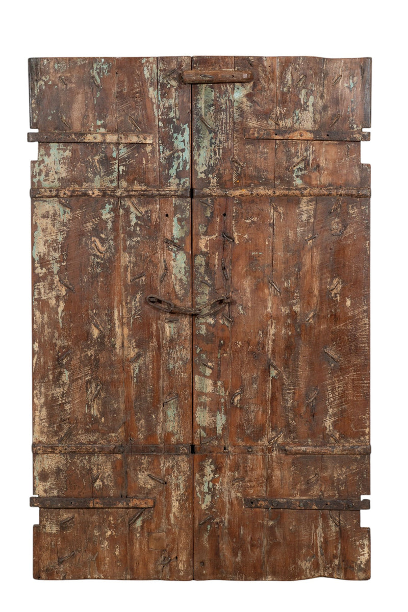 Biscottini Porta portone in legno massello e ferro da interno o da esterno vecchia e antica medievale scorrevole