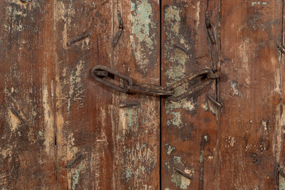 Biscottini Porta portone in legno massello e ferro da interno o da esterno vecchia e antica medievale scorrevole