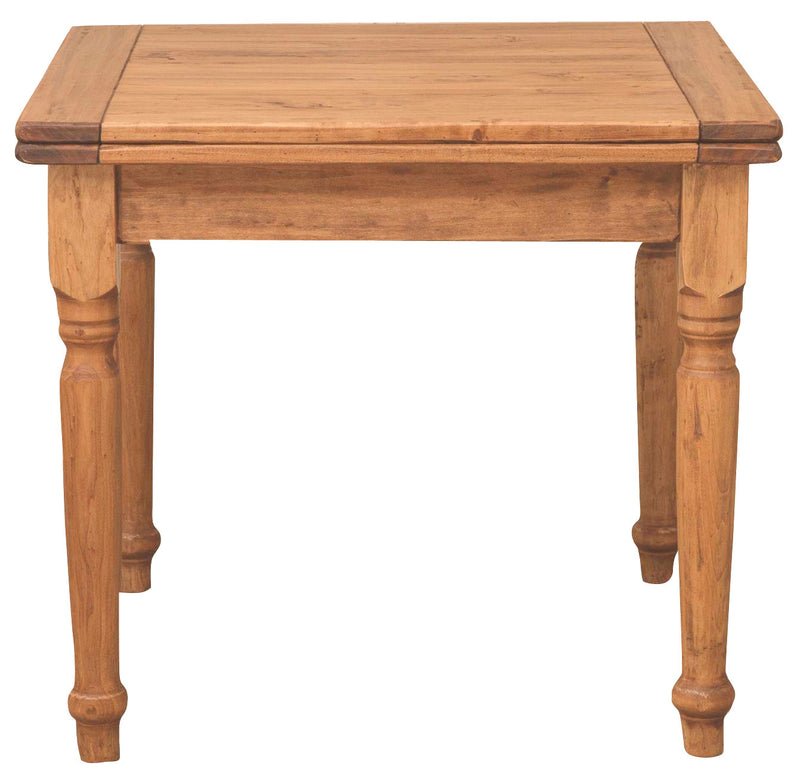 Biscottini Tavolo Country allungabile in legno massello di tiglio L90xPR90xH80 cm. Made in Italy