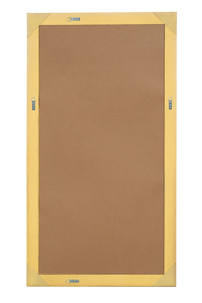 Biscottini Specchio Specchiera da parete e appendere verticale/orizzontale L73xPR4xH133 cm finitura foglia oro anticato.