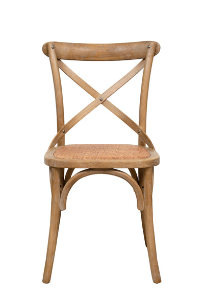 Biscottini Sedia Thonet in massello e seduta in rattan finitura legno invecchiato Offerta