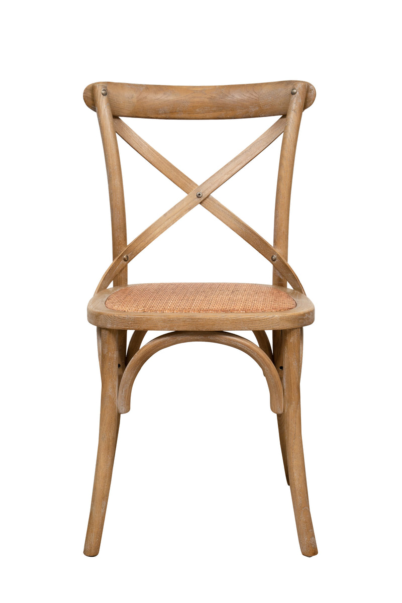 Biscottini Sedia Thonet in massello e seduta in rattan finitura legno invecchiato Offerta