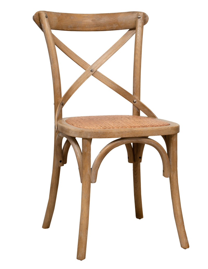 Biscottini Sedia Thonet in massello e seduta in rattan finitura legno invecchiato Offerta