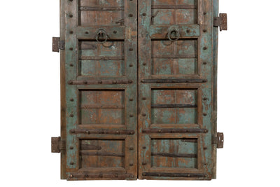 Biscottini Porta portone in legno massello e ferro da interno o da esterno vecchia e antica medievale scorrevole