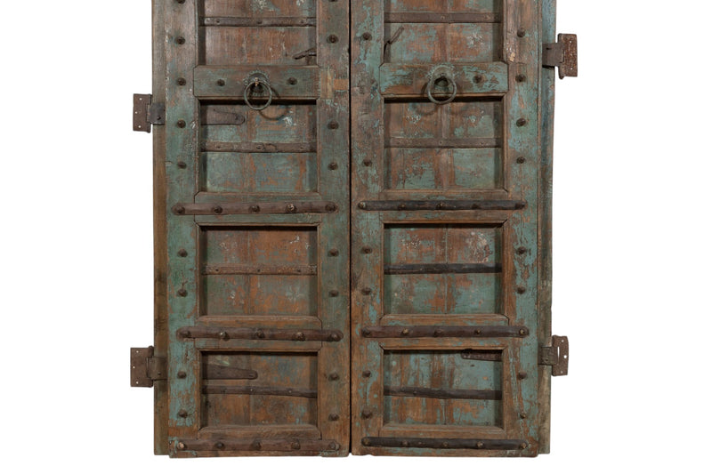 Biscottini Porta portone in legno massello e ferro da interno o da esterno vecchia e antica medievale scorrevole