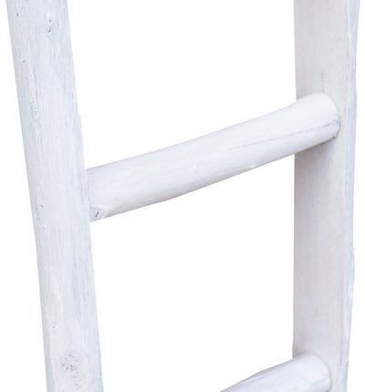 Biscottini Scala in legno finitura bianca anticata L28xPR7xH100 cm dimensioni Riproduce