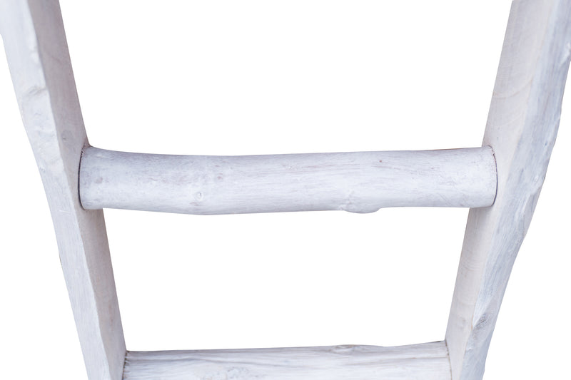 Biscottini Scala in legno finitura bianca anticata L28xPR7xH100 cm dimensioni Riproduce