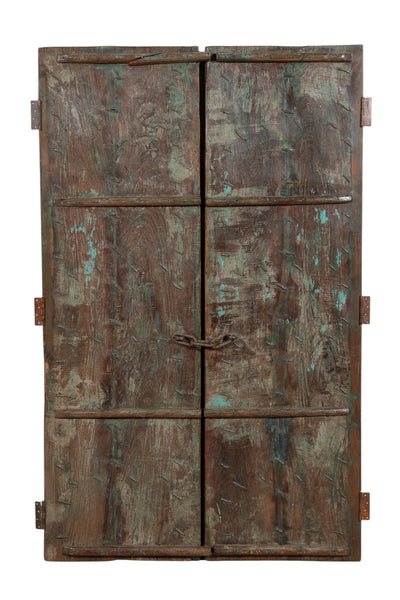 Biscottini Porta portone in legno massello e ferro da interno o da esterno vecchia e antica medievale scorrevole