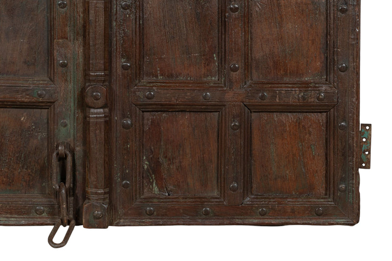 Biscottini Porta portone in legno massello e ferro da interno o da esterno vecchia e antica medievale scorrevole