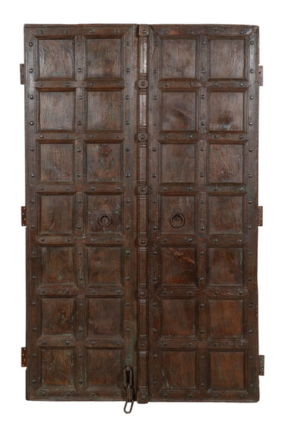 Biscottini Porta portone in legno massello e ferro da interno o da esterno vecchia e antica medievale scorrevole