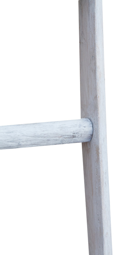 Biscottini Scala in legno finitura bianca anticata L44xPR8xH180 cm dimensioni Riproduce