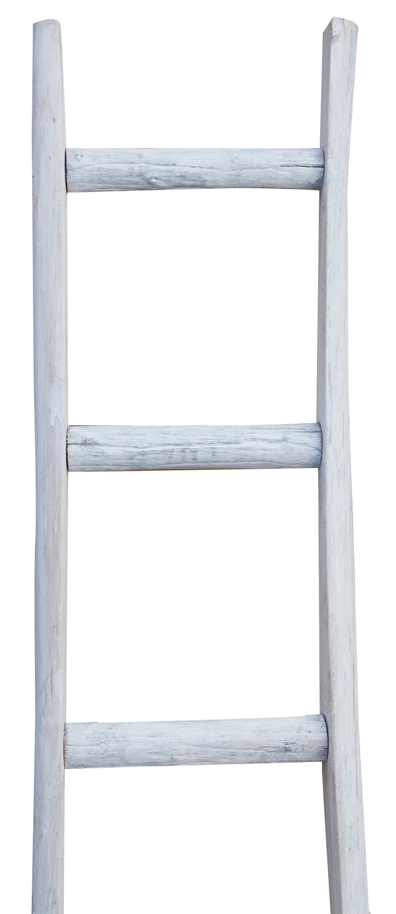 Biscottini Scala in legno finitura bianca anticata L44xPR8xH180 cm dimensioni Riproduce