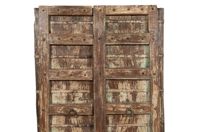 Biscottini Porta portone in legno massello e ferro da interno o da esterno vecchia e antica medievale scorrevole