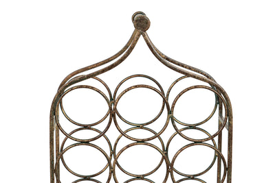 Biscottini Porta bottiglie in ferro battuto finitura nera anticata Molto stabile robusta