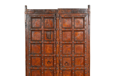 Biscottini Porta portone in legno massello e ferro da interno o da esterno vecchia e antica medievale