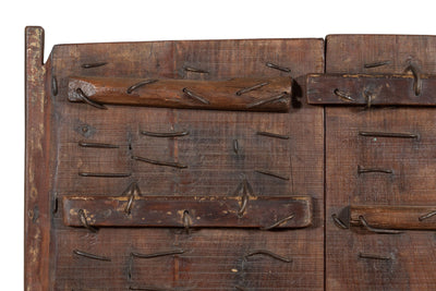 Biscottini Porta portone in legno massello e ferro da interno o da esterno vecchia e antica medievale