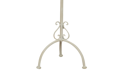 Biscottini Leggio da terra in ferro battuto pieno finitura bianca anticata L46xPR32xH139 cm