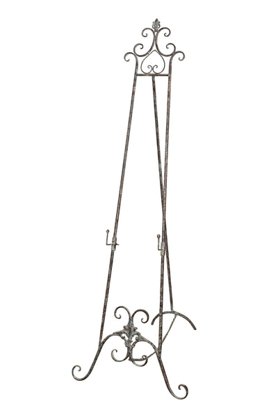 Biscottini Portaquadro in ferro battuto finitura ruggine anticata L53xPR96xH150 cm