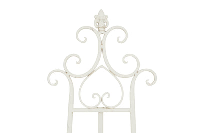 Biscottini Portaquadro in ferro battuto finitura bianca anticata L53xPR96xH150 cm Elegante