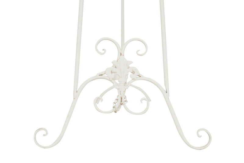 Biscottini Portaquadro in ferro battuto finitura bianca anticata L53xPR96xH150 cm Elegante