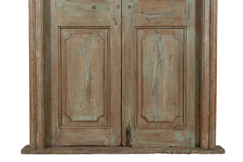 Biscottini Porta portone in legno massello e ferro da interno o da esterno vecchia e antica medievale con telaio