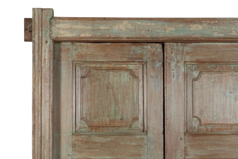 Biscottini Porta portone in legno massello e ferro da interno o da esterno vecchia e antica medievale con telaio