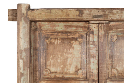 Biscottini Porta portone in legno massello e ferro da interno o da esterno vecchia e antica medievale con telaio