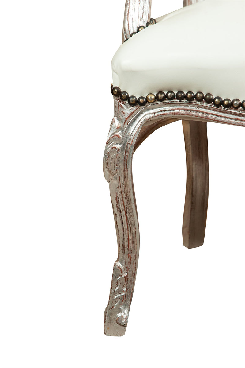 Biscottini Poltrona stile francese Luigi XVI in legno massello di faggio XVI, faggio,