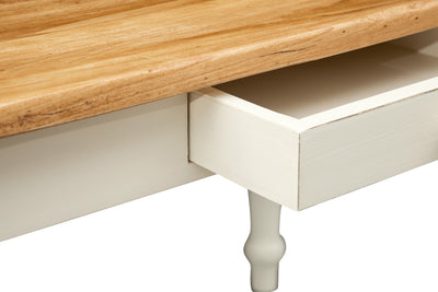 Biscottini Tavolo scrittoio Country in legno massello di tiglio Made in Italy rettangolare