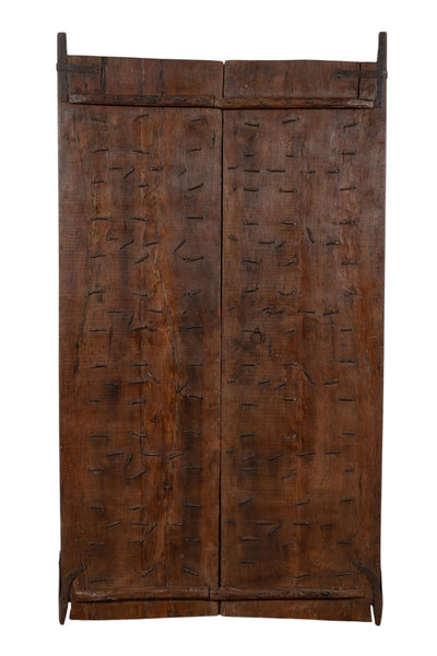 Biscottini Porta portone in legno massello e ferro da interno o da esterno vecchia e antica medievale