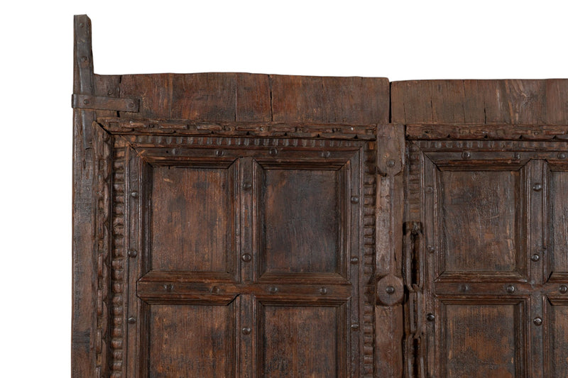 Biscottini Porta portone in legno massello e ferro da interno o da esterno vecchia e antica medievale