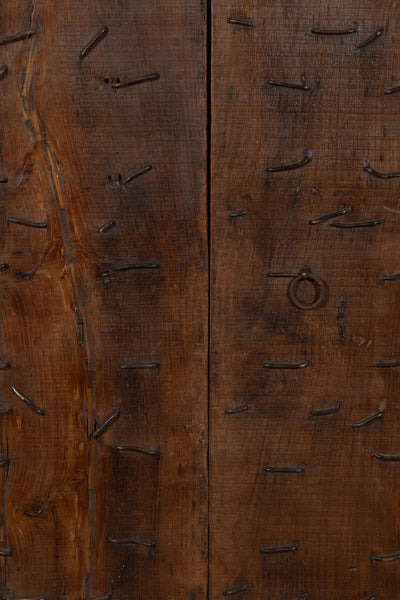 Biscottini Porta portone in legno massello e ferro da interno o da esterno vecchia e antica medievale