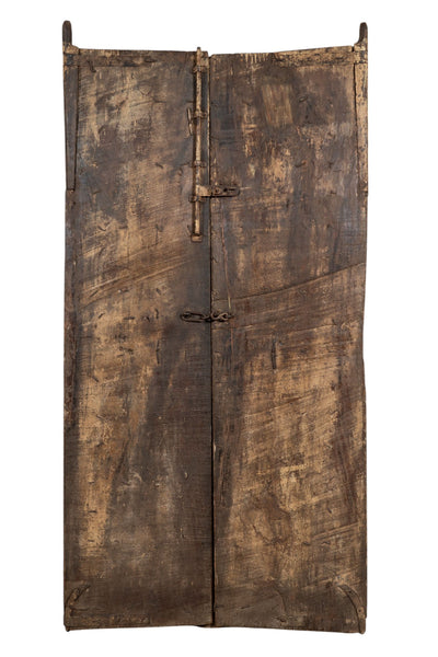 Biscottini Porta portone in legno massello e ferro da interno o da esterno vecchia e antica medievale