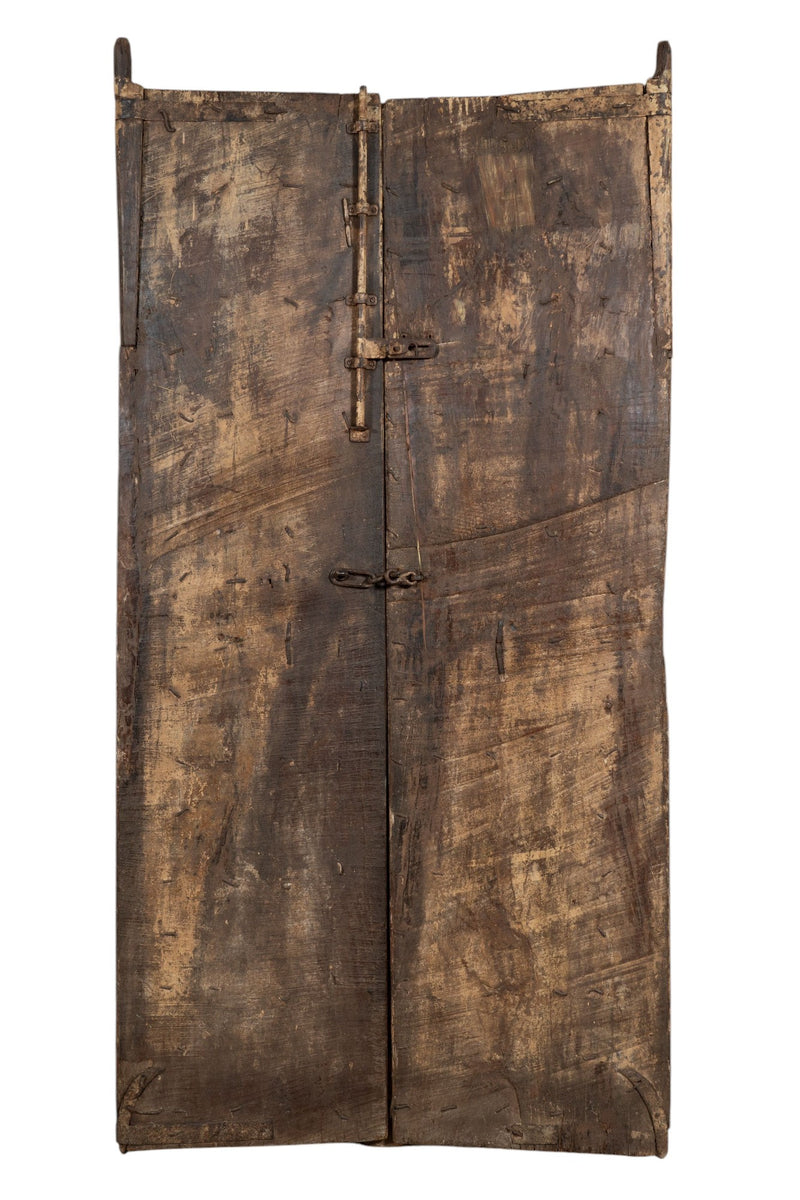 Biscottini Porta portone in legno massello e ferro da interno o da esterno vecchia e antica medievale