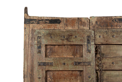 Biscottini Porta portone in legno massello e ferro da interno o da esterno vecchia e antica medievale