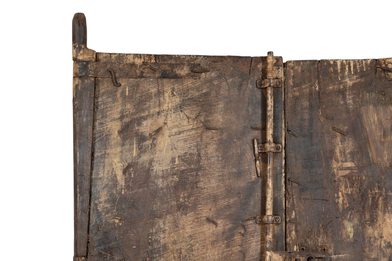 Biscottini Porta portone in legno massello e ferro da interno o da esterno vecchia e antica medievale