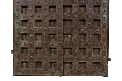 Biscottini Porta portone in legno massello e ferro da interno o da esterno vecchia e antica medievale