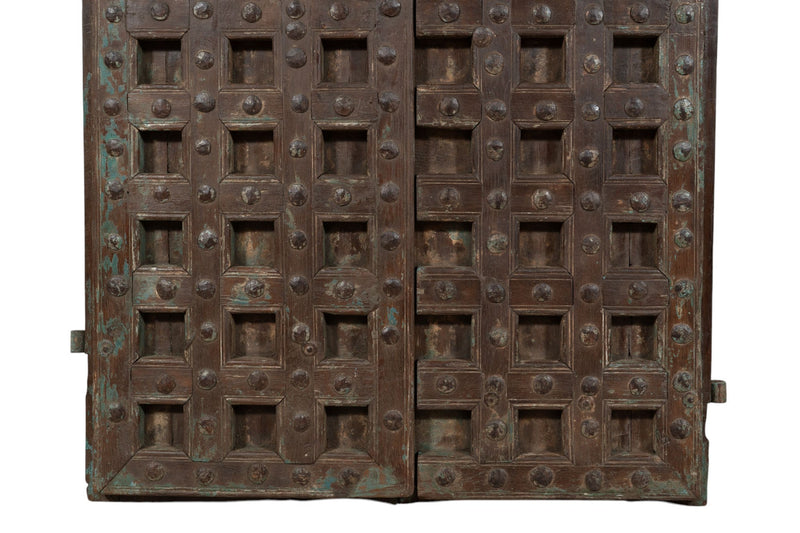 Biscottini Porta portone in legno massello e ferro da interno o da esterno vecchia e antica medievale