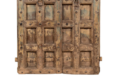 Biscottini Porta portone in legno massello e ferro da interno o da esterno vecchia e antica medievale